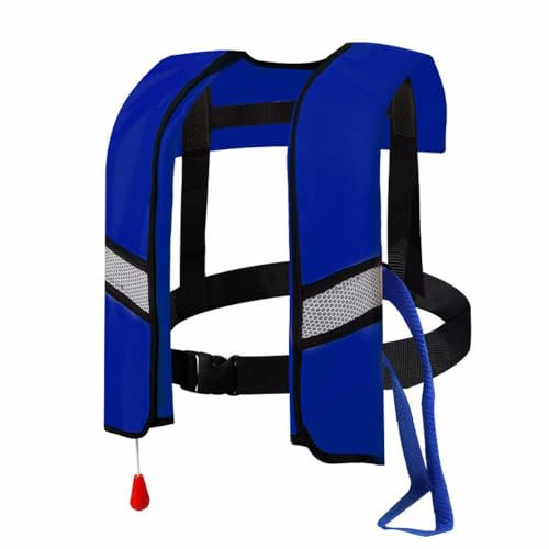 Schwimmweste Automatik Erwachsene, Auftriebsweste Aufblasbare Rettungsweste Kajak Schwimmhilfe Schnorchelweste Kajakweste Für SUP Paddling Board Bootfahren Wassersport,Blue/B-one Size