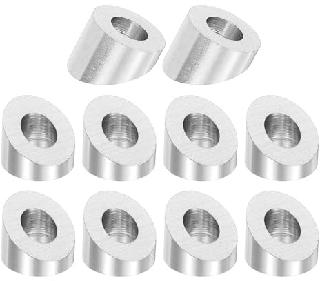 QUARKZMAN 10 Stück 30 Grad abgeschrägte Unterlegscheibe, T316 Edelstahl Winkelunterlegscheibe für Geländerstufen aus Holz und Metallpfosten, Silber