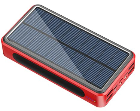 Cargador Solar - Banco De Energía Solar Portátil 50000mAh | Cargador Solars Batería Externa 4 Puertos | Batería Portátil con Carga Rápida | Ideal para Viajes Y Emergencias