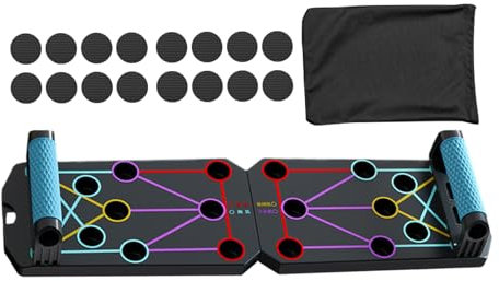 Tablero De Flexión De Fitness: Posiciones Plegables Compactos Portátiles, Diseño De Barra De Flexión | Zonas De Agarre Codificadas De Color De Larga Duración, Equipo De Ejercicio De Fuerza De