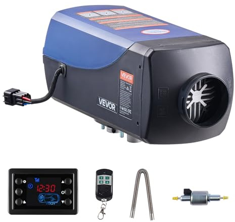 VEVOR Diesel Heater, 8KW, DC 12V/24V, Portable Diesel Air Heater with Remote Control and LCD Screen, Fast Heating Low Noise, 10 L Large Fuel Tank for Vehicles, Vans, RVs, Campers, and Trucks