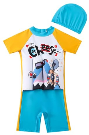 Generisch Traje de baño flotante para niños (4-8 años), amarillo, M