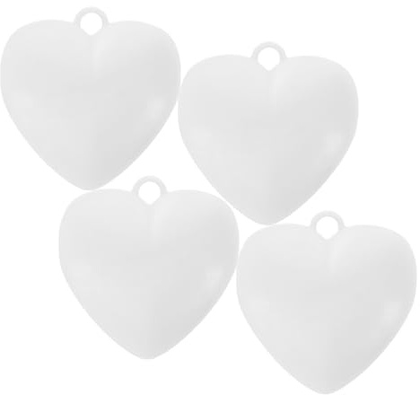 Ipetboom 4 Pesas para Globos en Forma de Corazón Contrapesos Decorativos de Resina para Globos de Helio Accesorios para Decoración de Fiestas Bodas y Cumpleaños