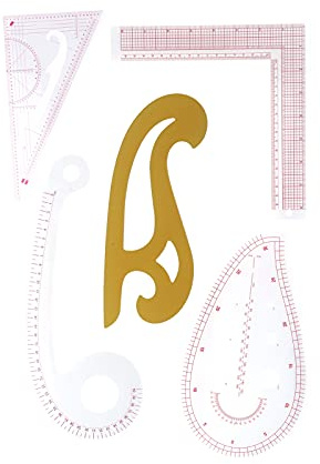 LMHHMIN Righello curvo Set da 5 pezzi Righello da taglio Set di righelli per taglie di abbigliamento per disegnare piastre da taglio a mano per realizzare design di abbigliamento