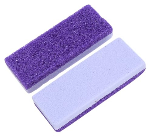 DECHOUS Pietra Pomice per Piedi 2 Pezzi Lima per Rimozione Calli e Pelle Morta Doppia Faccia Viola Portatile per Cura Piedi e Pelle Liscia