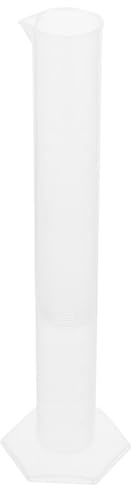 SECFOU Probeta Graduada de Plástico de 100ml Base Hexagonal y Vertedor para Laboratorio y Uso Doméstico Color Aleatorio