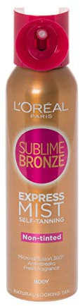L'Oreal Sublime Bronze Self Tan Express Mist Spray Body, Packaging May Vary, 150 ml