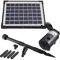 Agora-Tec® AT-5 W, pompa solare per laghetto, 5 Watt, Hmax: 470 l/h, altezza fontana: 0,65 m, per laghetto da giardino o fontana