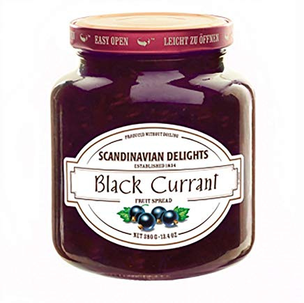 Elki's Gourmet Scandinavian Delights Preserves, Black Currant , 13.4 Ounce