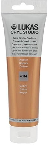 Lukas Cryl Studio 125 ml, Acrylfarbe in Premium-Qualität, Kupfer