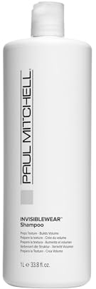 Paul Mitchell Invisiblewear Champú, prepara la textura y crea volumen, para cabello fino, 1000 ml