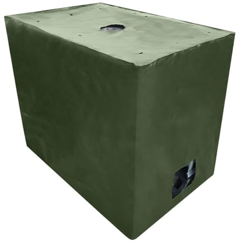 REKUBIK IBC Cover UV-Schutz Gewebe mit Klettverschluss in Grün Tankgröße 600l IBC (120x80x100cm)