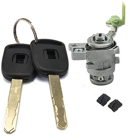 3mirrors Left&Driver Door Side Lock Cylinder w/ 2 Keys Compatible with 2003 2004 2005 2006 2007 Honda Accord 4 Doors 72181-SDA-A11