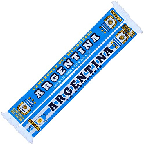 Generisch Argentina, Argentinien WELTMEISTER SCHAL 2022, Argentinien Schal WM-Sieger (Strickschal), Souvenirschal