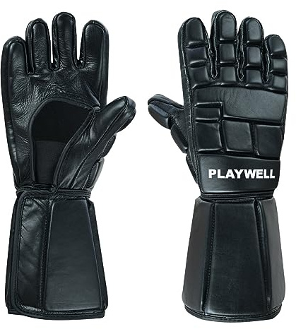 Martial Arts Sparring-Handschuhe, Leder, ultimativer Stock, Escrima/Kali, mit Unterarmschutz
