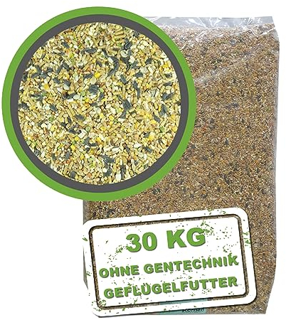 MeineHennen Müsli-Vital 30 kg, Premium Geflügelfutter für Legehennen, Enten, Gänse, Puten, Masthühner, Körnerfutter, Hennenfutter. Alleinfuttermittel für Geflügel