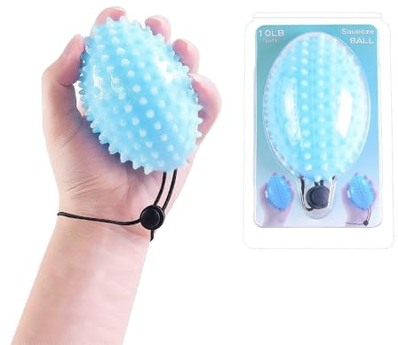 MISITU Handtrainer Fingertrainer, Weich Ball Antistressball Massageball, Kräftigung von Hand, Finger Training, Lindert Stress, Angstlinderung (Blau)