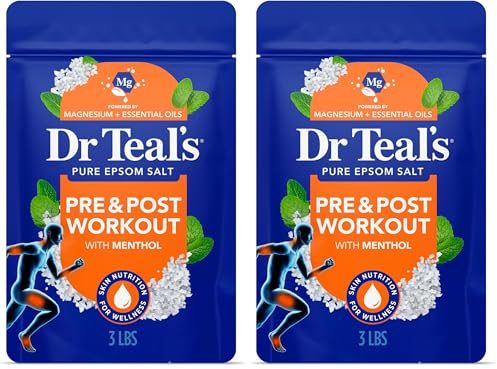 Dr Teal's Epsom Salts Pre & Post Workout 3Lb 1.36kg (Pack of 2)