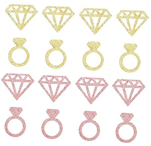 Amosfun Valentinstags-glitzer Für Hochzeitsdekorationen 2 Beutel Dekoratives Partyzubehör in Diamantform
