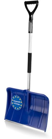 BigDean Schneeschaufel mit Teleskopgriff – Schneeschieber Made in Europe