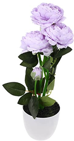 HOLIDYOYO Künstliche Pfingstrose Im Topf Kopf Fake Blumen Bonsai Dekoration Für Wohnzimmer Büro Und Hochzeit Realistische Pflanzen Mit Leuchtenden Farben Pflegeleicht Und Langlebig