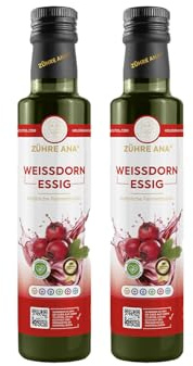Zühre Ana Vinagre de Espino – Naturalmente fermentado, fuerza natural para el equilibrio hormonal y la salud del hígado, vitamina C y fenoles – Vegano (2x500ml)
