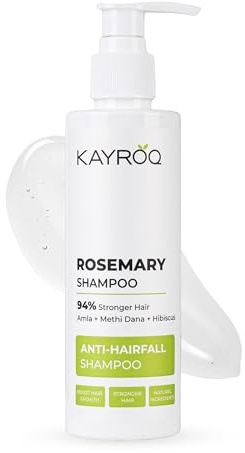 KAYROQ Rosemary Shampoo | 94% Stronger Hair | Enriched With Rosemary | Sulfate & Paraben Free | For Men & Women | 200 ML