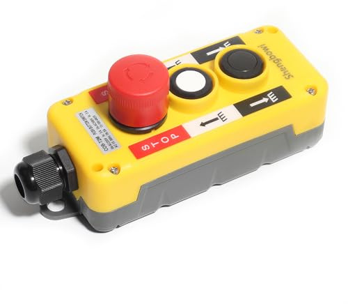 Shengbowi Industrial Remote Control Push Button Switch Crane Lift Controlle | Waterproof Momentary Up Down Arrow Switch Self Reset Hoist Roller Door Controller Fit Truck Crane Lift