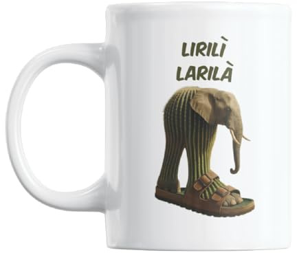 Gift Island Lirili' Larila Tasse italienne Brain Rot – Mug Meme et – Cadeaux amusants – Tasse cadeau Secret Santa Meme – Tasse à café – 325 ml