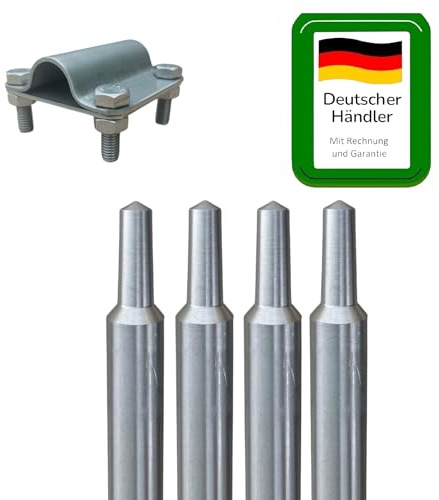 Tiefenerder Ø20mm V4A Edelstahl Erder + Klemme + SDS Max Schlagkopf - von PAG Turbo GmbH® (4m SET + Kreuzverbinder)