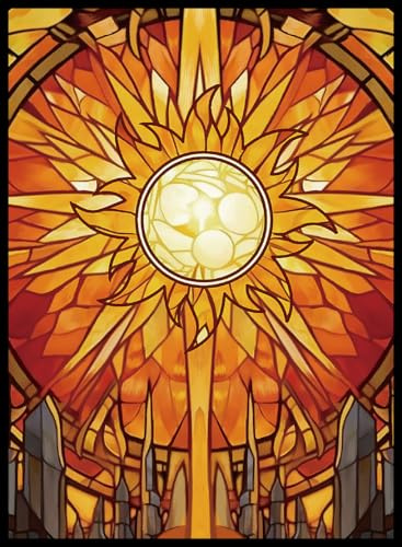 UAONO MTG kortfodral 100 ct – slätt – konstkortfodral däckskydd | Klar fram och matt texturerad rygg, ärmar för Magic The Gathering, Basic Lands Series