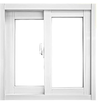 Ukkajovlex Fenster Window Kellerfenster Schiebefenster，Schiebefenster Schwarz,Aluminiumrahmen Mit 5mm Temperiertem Glas & Sieb, Doppelverglasung Für Haus Schuppen Keller Hühnerstall(White,74x41cm)