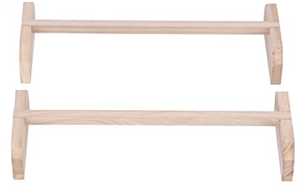 AKLOSIPY Ensemble de 2 Perchoirs en Bois Solides pour Poules, Perroquets et Oiseaux, Barre de Perchoir Sûre et Confortable pour Fournitures pour Animaux de Compagnie