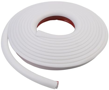 Tidevib Riel de goteo de PVC en forma de J de 5 m para cámper, tira de canal de agua de 1,27 cm de altura con respaldo