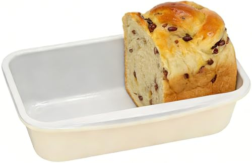 Ymiton Non-Stick Bread Loaf Pan, 9x5 Inch, Ceramic Coating, Aluminized Steel, Oven Safe to 550°F, Dishwasher Safe - Non-Toxic, PTFE & PFOA Free, Sunshine Cream