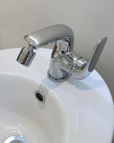 Rubinetto miscelatore bagno per bidet monocomando cromato, con leva laterale - Boleco