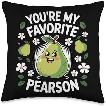 Pear Tree Fruit Humor Fruity Pear Lover Throw Pillow