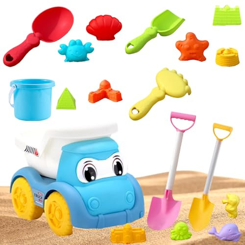 Giochi da spiaggia per bambini,Set con secchiello e per costruire | Per creare castelli di sabbia | per Parco, Campeggio, Vacanze Estive, Viaggi, Giochi Sensoriali, Feste di Compleanno,