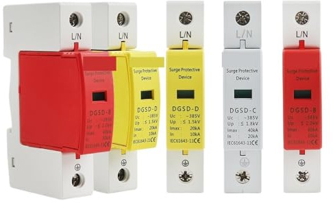 1P AC SPD Lightning Protection 10-20KA 20-40KA 30-60KA Din Rail House Surge Protector Protective Low-voltage Arrester Device