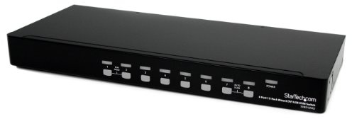 StarTech.Com SV831DVIU 1HE DVI USB KVM Switch (8-Port) | DVI-auf-HDMI-Adapter nutzbar, Funktastatur-/Maus-Sets, keine Software, betriebssystemunabhängig