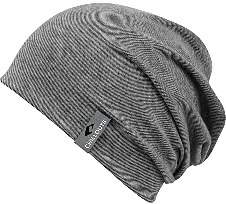 CHILLOUTS Tiflis Hat Sommer Beanie Unisex - Strickmütze Sommer Hochwertig, Leichte Mütze Herren Damen, Unisex Sommermütze Handgefertigt, Stilvoll Sommer Longbeanie, Grau, Einheitsgröße