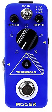 MOOER TRIANGOLO Guitar Micro Tremolo Pedal with 3 Selectable Wave Forms, 5 Different Sub Division Values, Guitar Gigging Effects Pedal