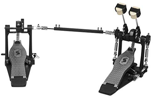 Stagg 52 Series Double Kick Bass Drum Pedal, 4-Way Beaters, Double Chain, Memory Lock, Included Drum Key