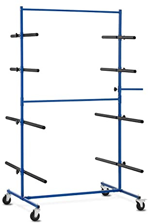 MSW Grande Étagère Pare-Chocs Support Peinture Carrosserie Carrossier MSW-BPS1 (6 Bras, Max. 120 kg, 20 kg par Bras, roulettes ⌀ 98 mm)