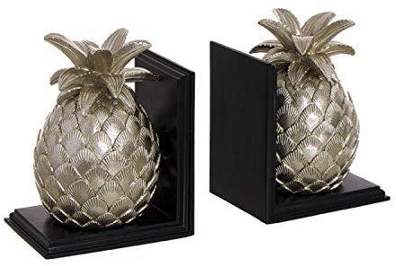 Home Gadgets Buchstützen Set 2 Stück Ananas 26 cm
