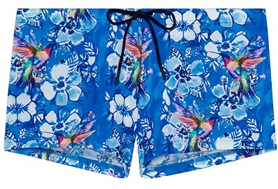 HOM Herren Boxer De Bain Colibris Schwimm-Slips, Blue Print, S