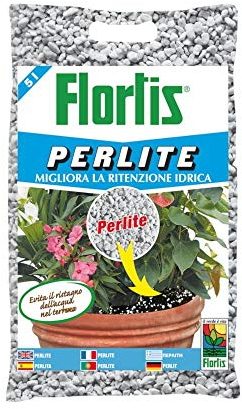 FLORTIS Perlite 5L Cura Giardino RISTAGNO Acqua Piante Fiori Terreno