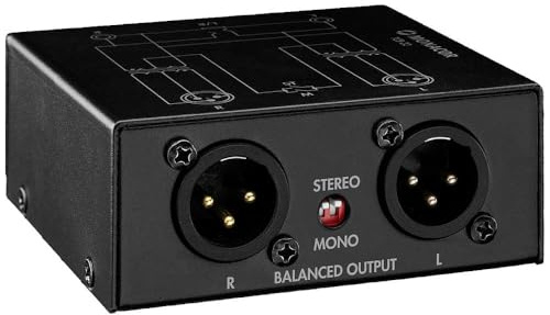 MONACOR TCB-22 2-Kanal-Audio-Symmetrierer, schwarz