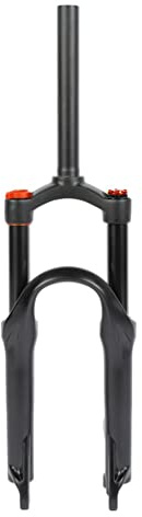 HSQMA Mountainbike Federgabel 20 Zoll Falten Fahrrad BMX Luft Gabel Federweg 100mm 1-1/8'' MTB Scheibenbremse Gabel Manuelle Sperre 9MM QR (Color : 20'' Black)