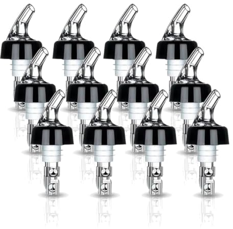 Minismus Dosier 2 cl Flaschenausgießer 12 Stück - Dosierhilfe Ausgiesser Für Flaschen Cocktails & Schnaps Dosierer 2cl - Portionierer Schnapsausgießer - Ausschenker für Flaschen Ausgießer Spirituosen